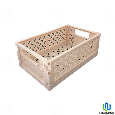 Large Capacity Collapsible Plastic Crates Plastic Foldable Crate Box For Daily