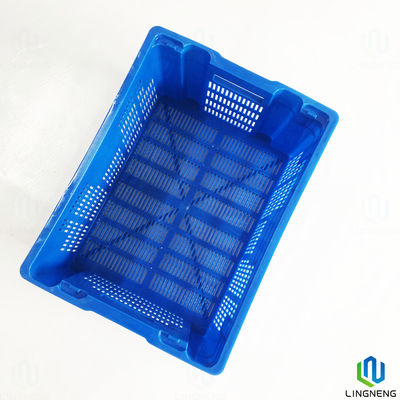 40L Stackable Plastic Milk Crates , Plastic Turnover Box OEM ODM