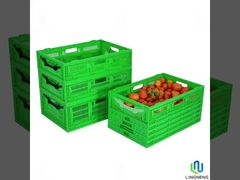 45L Collapsible Plastic Storage Boxes , Rectangle Foldable Storage Crate